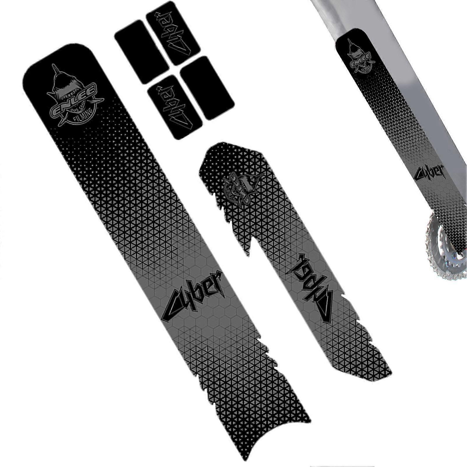 Frame Protection Stickers for Mountain Bikes, Rhombus Shape, Durable Frame Tape, Scratch and Bump Resistant, Clear Design