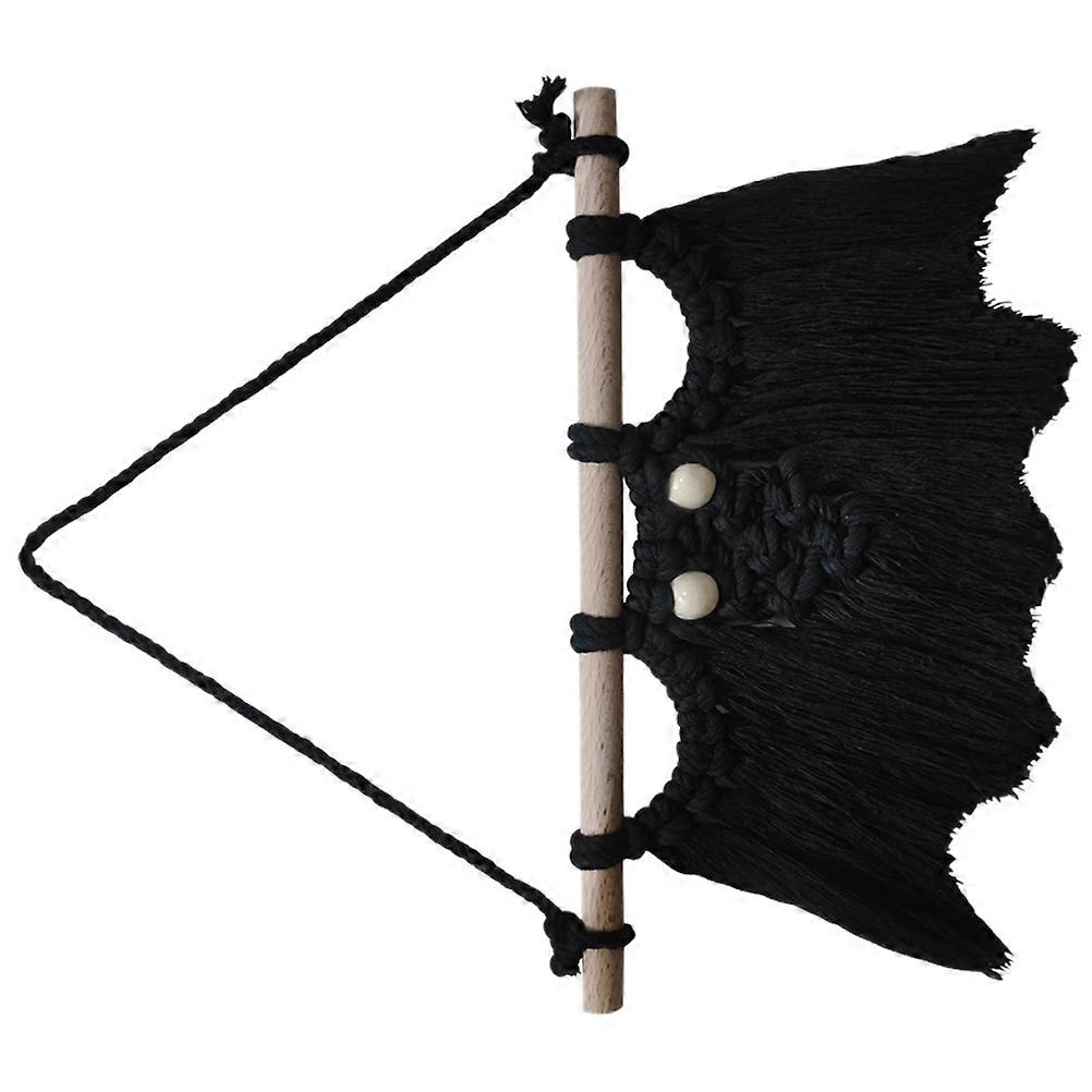 Halloween Hanging Bat Cotton Rope Woven Bat Pendant Realistic Party Spooky Decorative 3D Bat Shape 1Set