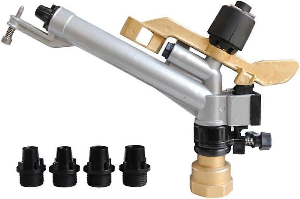 1.5 Inch Impact Sprinkler, Agricultural Water Irrigation Tool, 360° Adjustable Long Reach