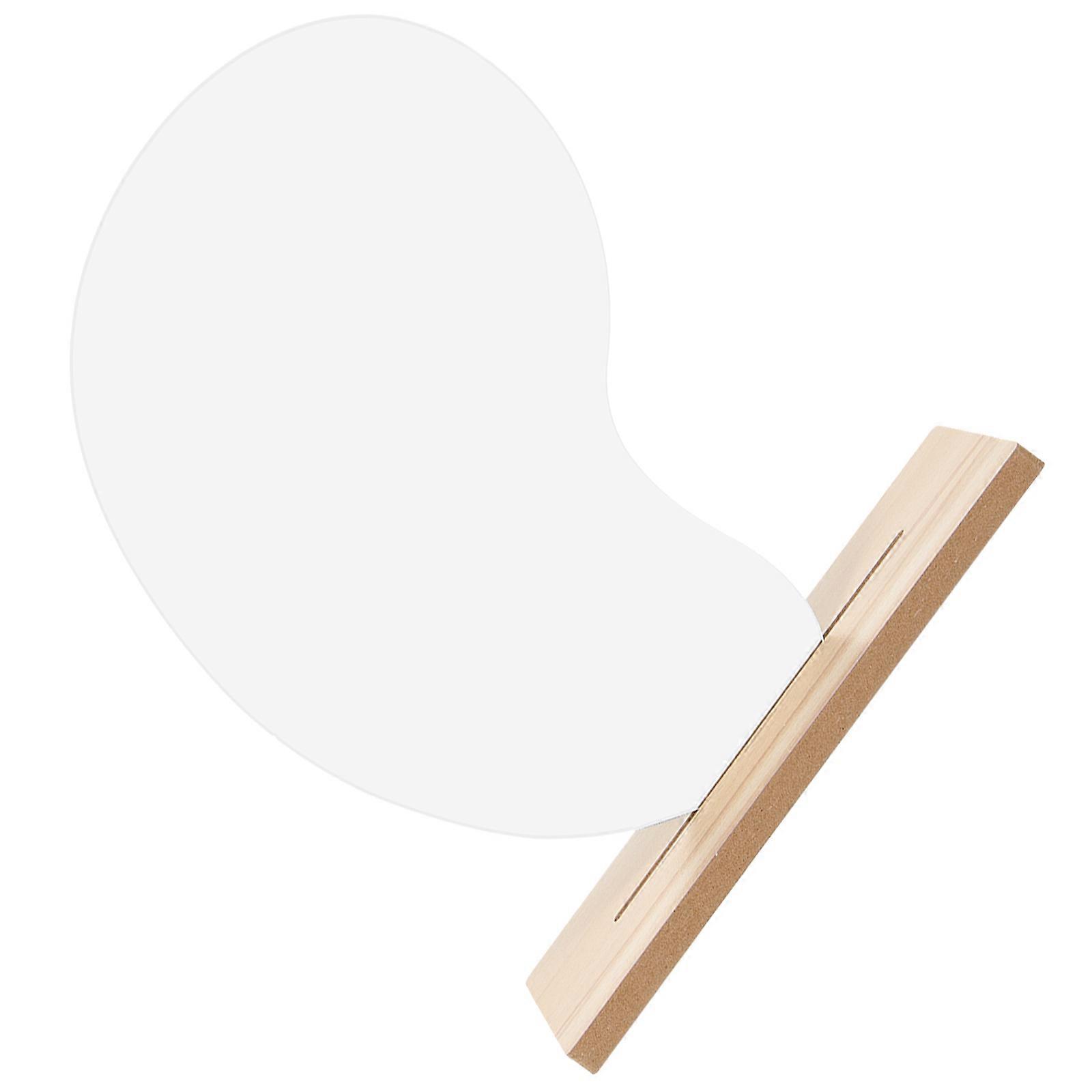 Acrylic Makeup Mirror with Wooden Stand, DIY Tabletop Vanity Mirror for Crafting, Home Decor, High Definition Surface for Hand Eye Coordination