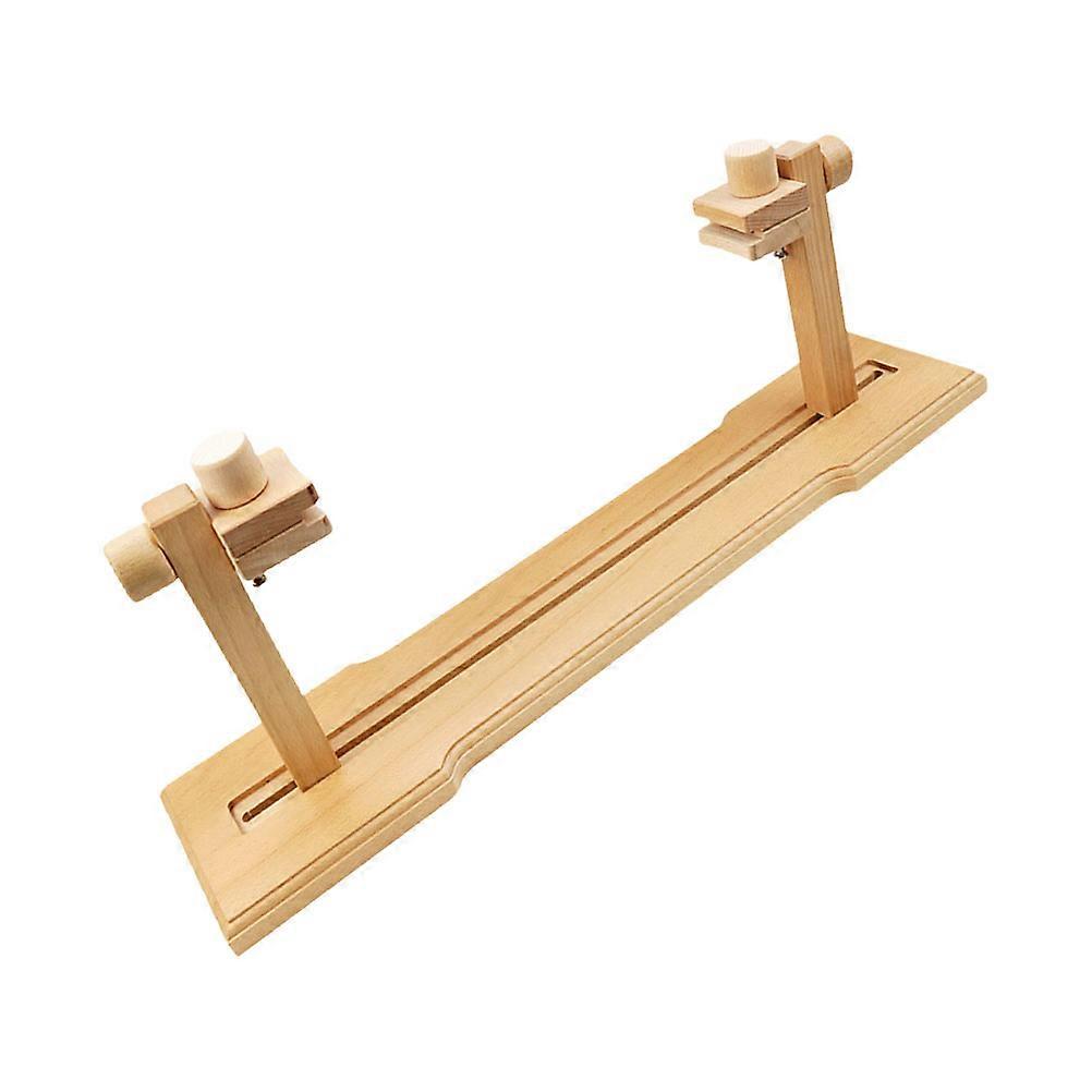 1Set Wooden Embroidery Ring Stand Beech Cross Stitch Rack Sewing Tool