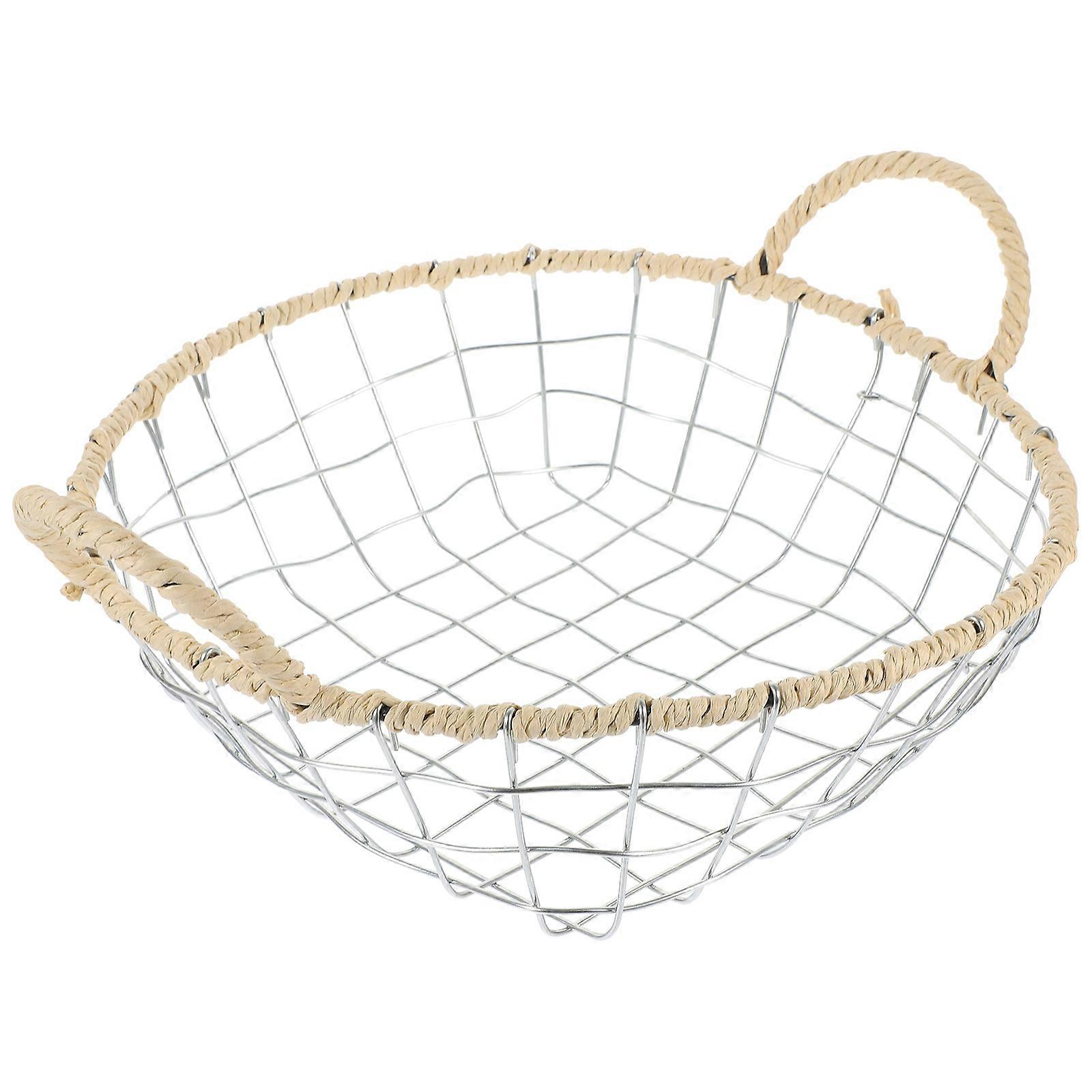 Wire Baskets Metal Storage Desk Organization Vintage 1Pack