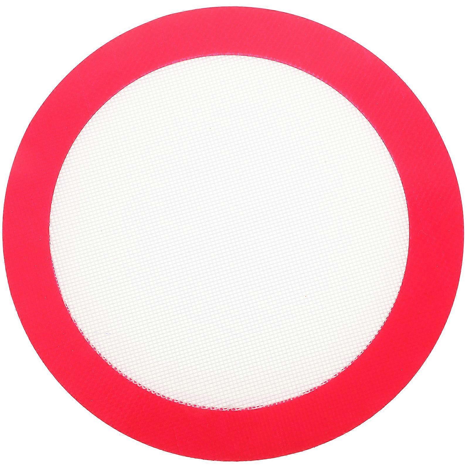 Tapis en silicone Gâteau Tapis de cuisson antiadhésif résistant à la chaleur même chauffage Utilisation quotidienne Rouge 22.80X22.80X0.10CM 1Pcs