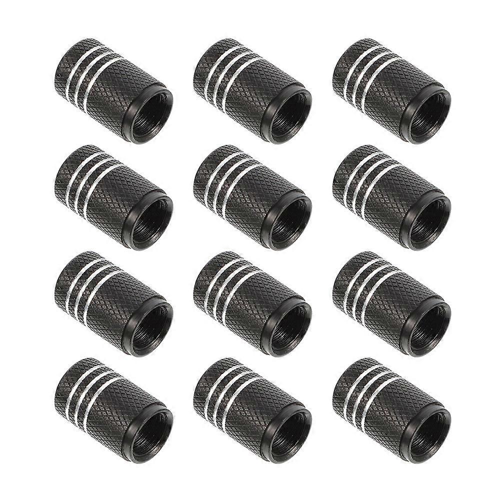 מכסי גזע שסתום צמיג לרכב אופנוע עגול שחור 1.8X1.1 ס"מ 12 יחידות למנוע חדירת מים