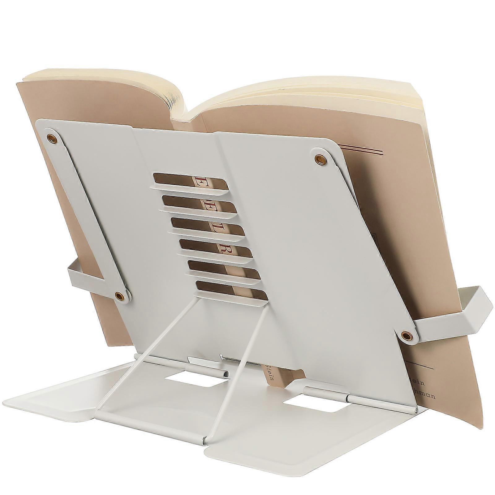 Adjustable Ergonomic Book Stand for Reading, Laptop Use, and Tablets – Multi Angle Desk Holder Rack for Textbooks, Cookbooks, and Devices,