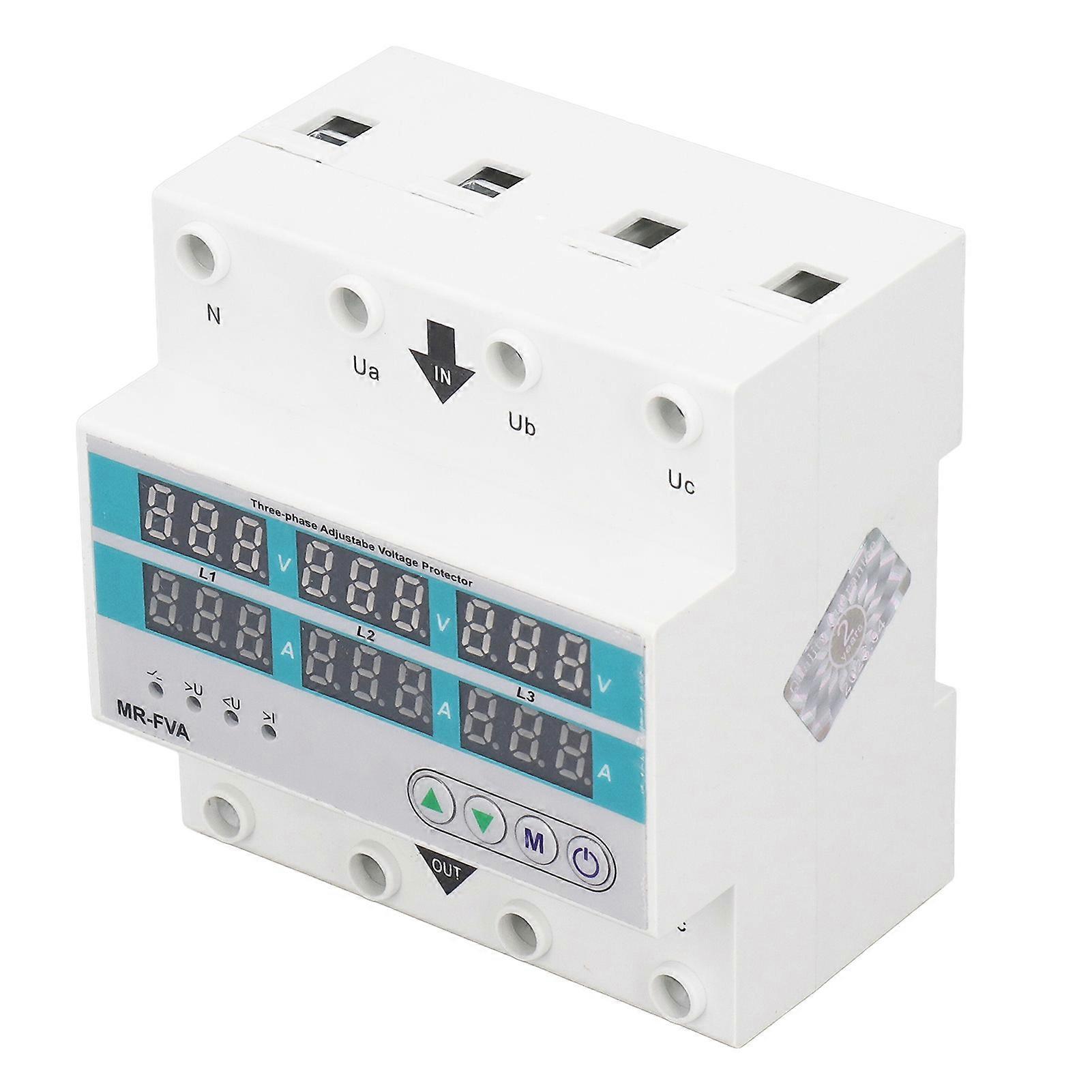 3 Phase Adjustable Voltage Protector 220V Self Reseting Household Over and Under Voltage Protective Device