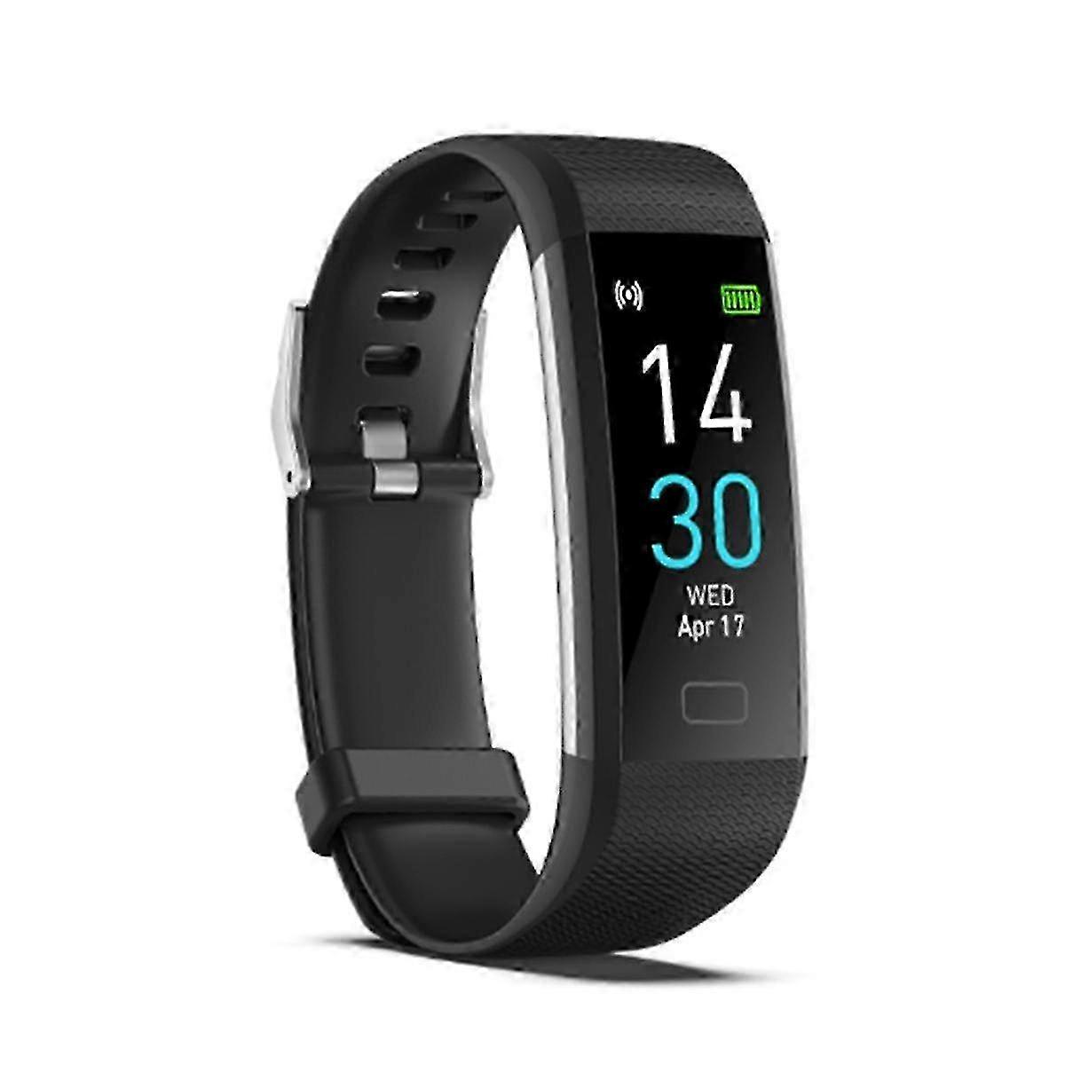 Fitness Pedometer Watch - Step Counter, Sleep & Calorie Tracker (Black)