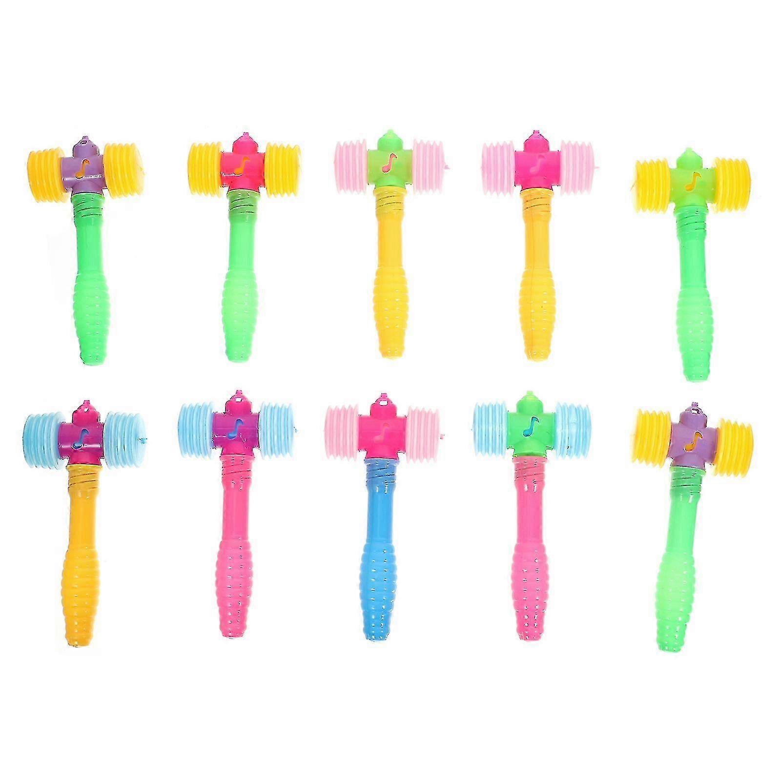 10 Pcs Educational Squeaking Hammer Toys for Kids