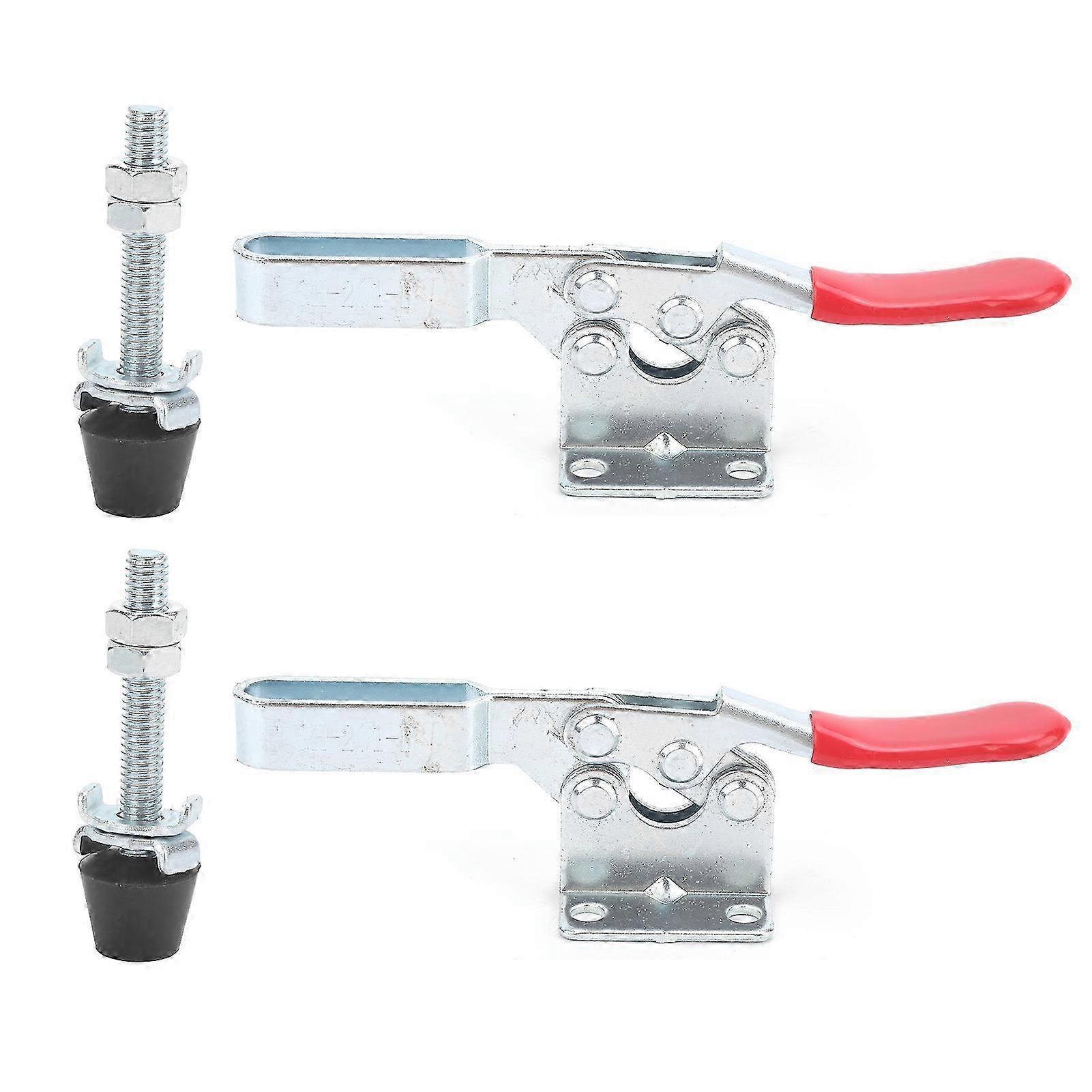 2 Pcs Quick Release Toggle Clamp Vertical Fixture Metal Anti Slip Hand Tool