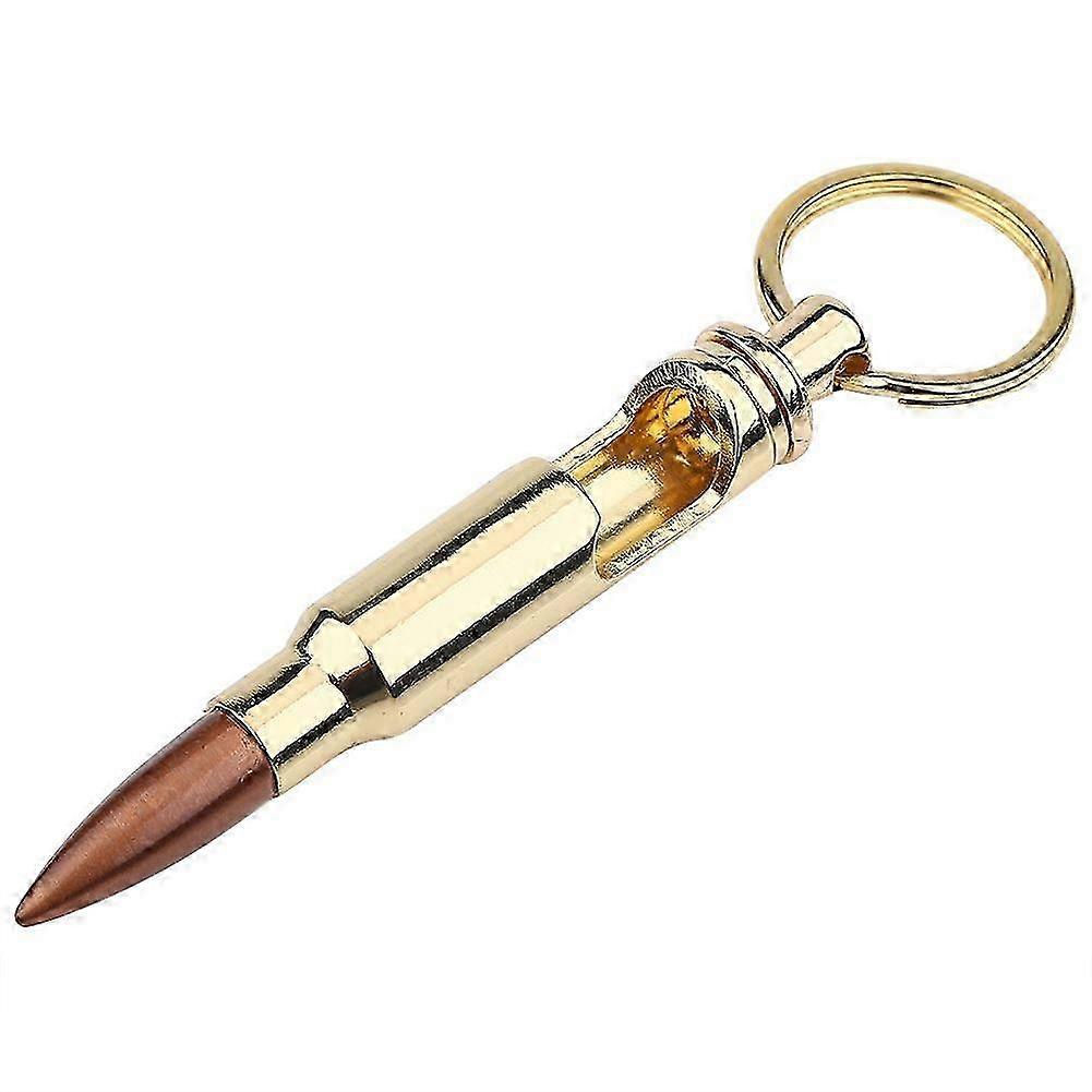1Pc Creative Bullet Shape Beer Opener With Key Ring - Ideal Tool for Parties and Bars
