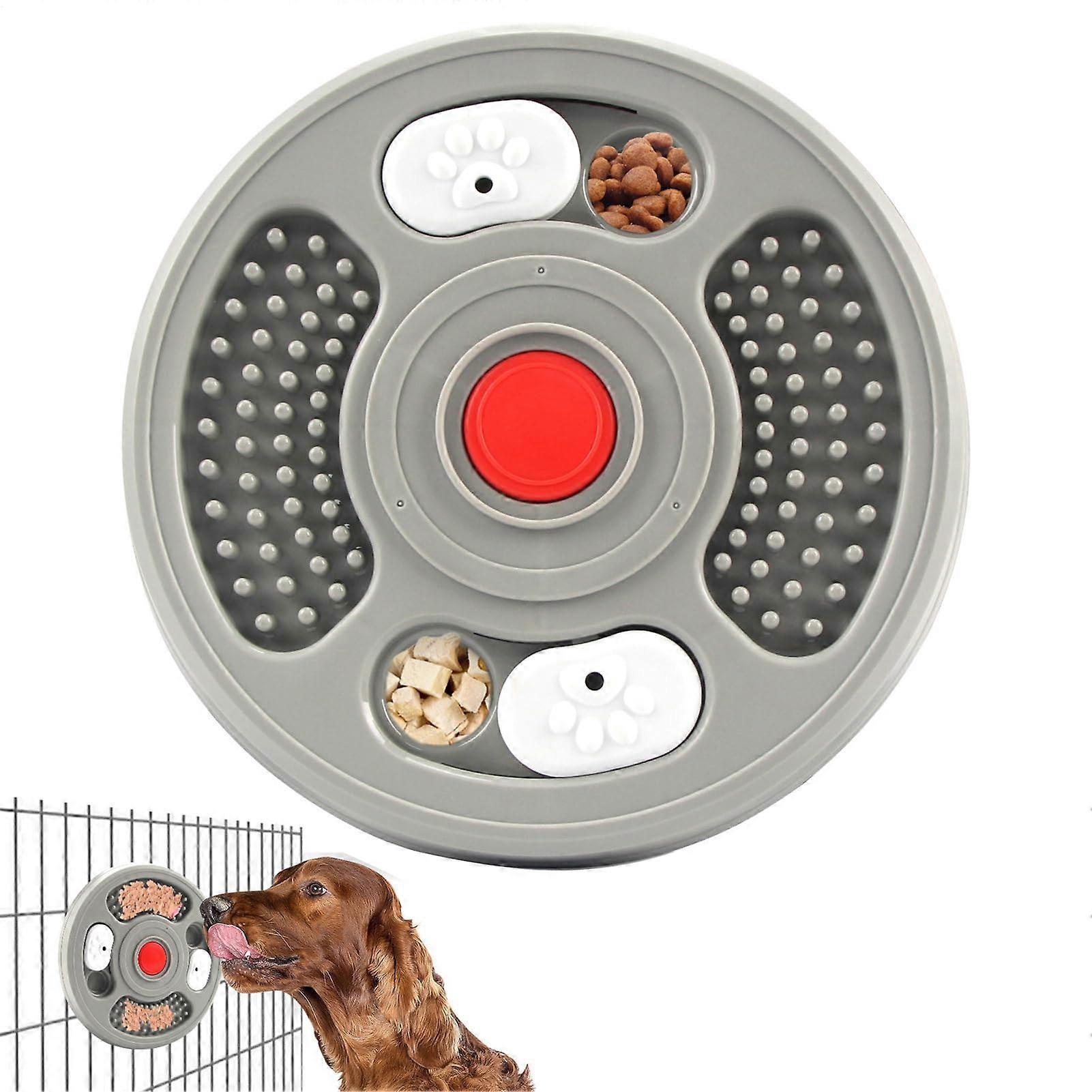 Slow Feeder Dog Bowl, Gray, Leak-Proof Design, Reduces Eating Speed, Ideal for Large and Medium Breeds