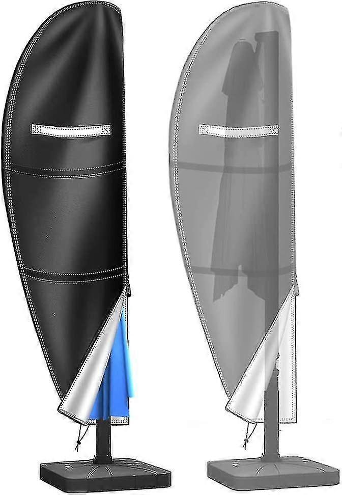2024 Ausleger Sonnenschirm Abdeckung 280 x 30 x 80/45cm, 210d Oxford Stoff Gartenschirm Abdeckung Wasser-, wind-, UV- und reißfest