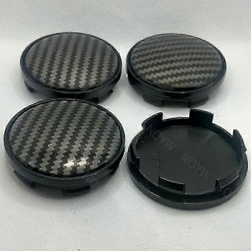 4 יח '\ סט 65 מ"מ 3D סיבי פחמן רכב גלגל מרכז כובעים מעשי עמיד באיכות גבוהה