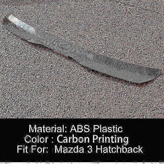 Rear Roof Trunk Lid Car Spoiler Wings Glossy Black Carbon for Applicable Mazda 3 Hatchback 2006-2012 Universal Exterior Accessories Parts