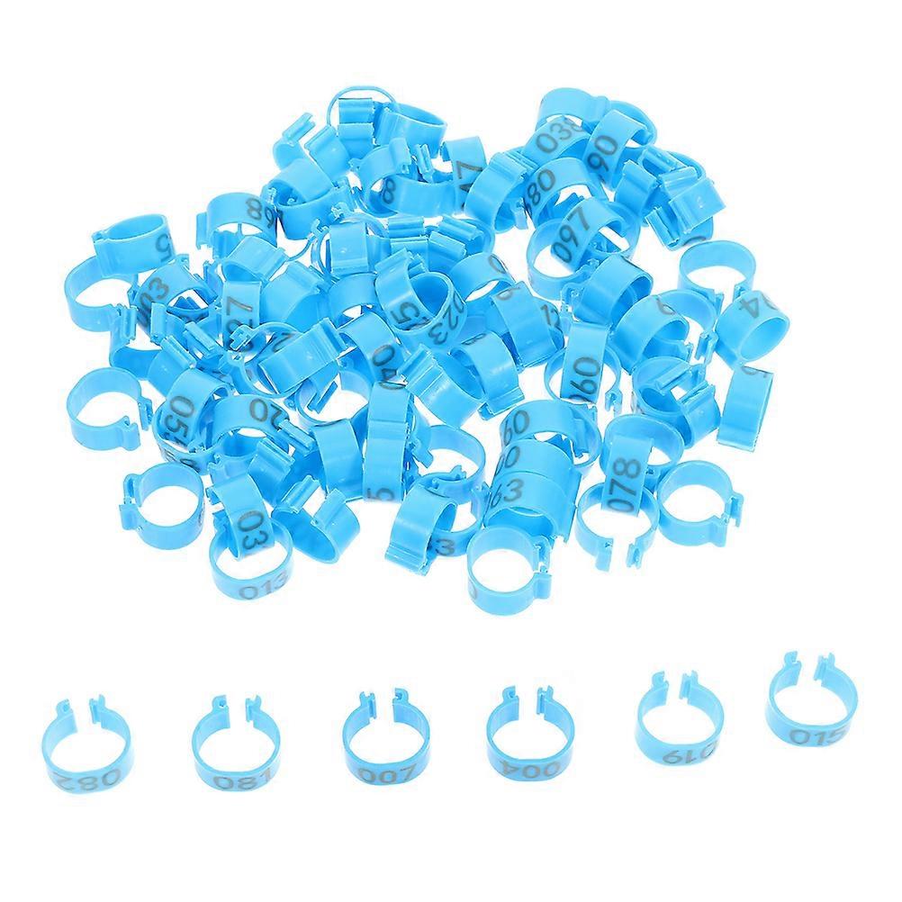 Bird Accessories Pigeon Foot Ring Numbered Bird Identification Leg Bands 1.6cm Inner Diameter 100Pack