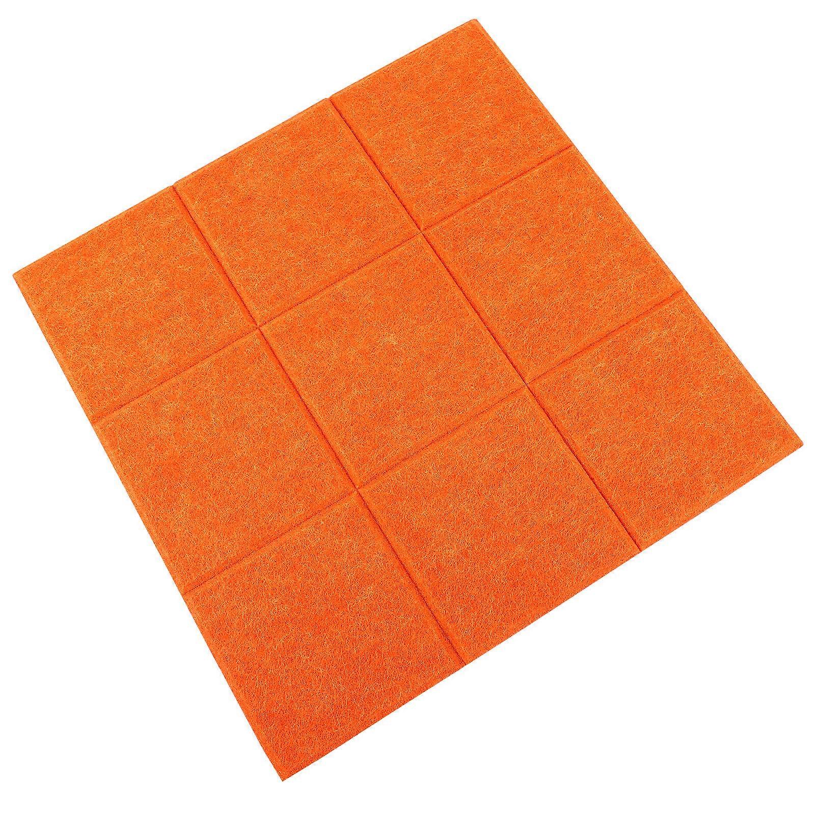 30cm X 30cm Felt Cork Board Wall Tiles Self Adhesive Memo Notice Boards for Home Office Kitchen Photos Memos Orange 2pcs