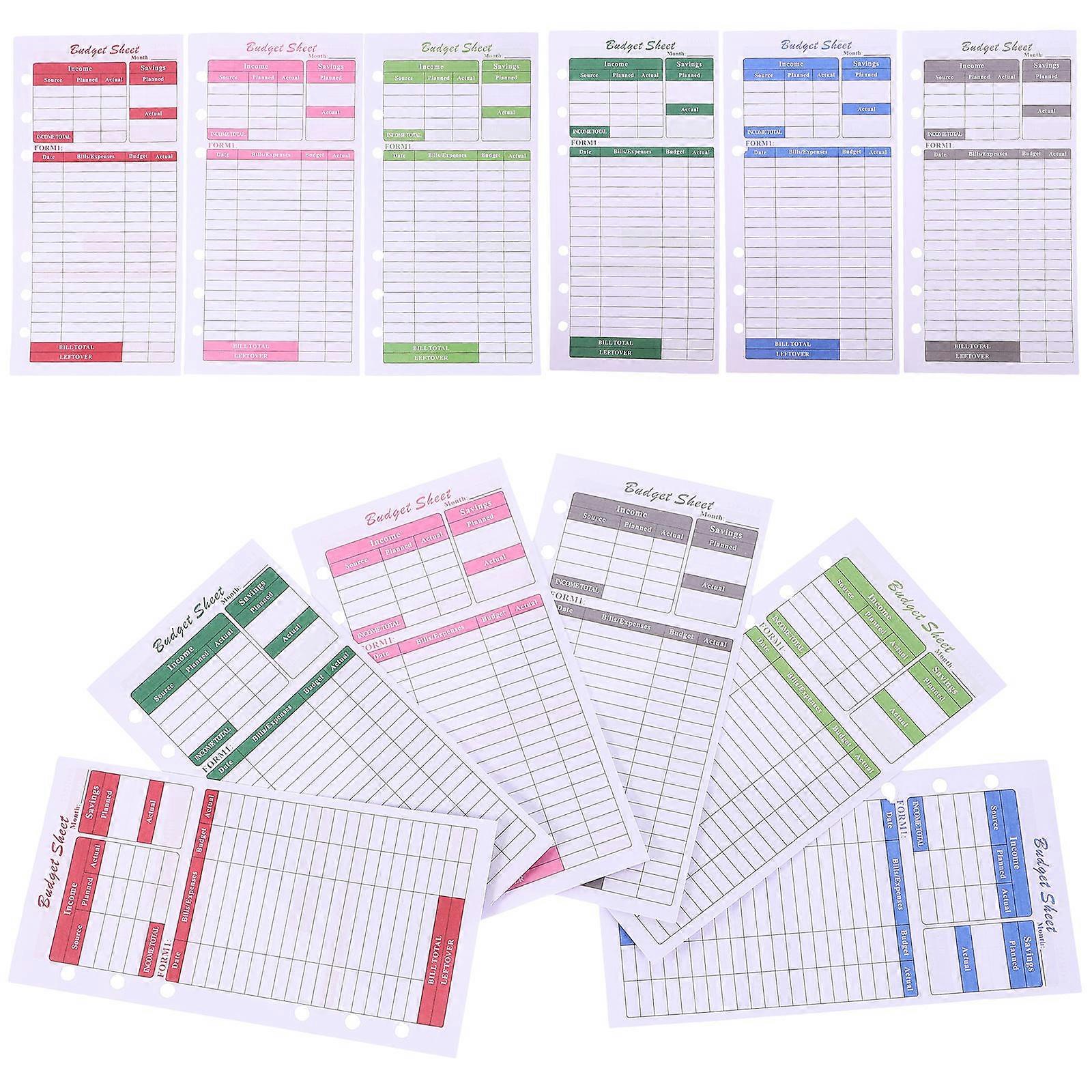 Money Binder For Cash Practical Budget Sheets Rectangular Shape Business Style 12Sheets Expense Tracking Financial Planning