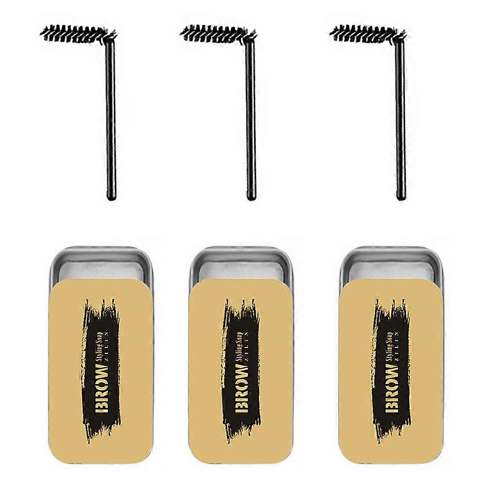 Eyebrow Kit Makeup Angled Brush Eyebrow Makeup Three-Dimensional Effect 3 Sets