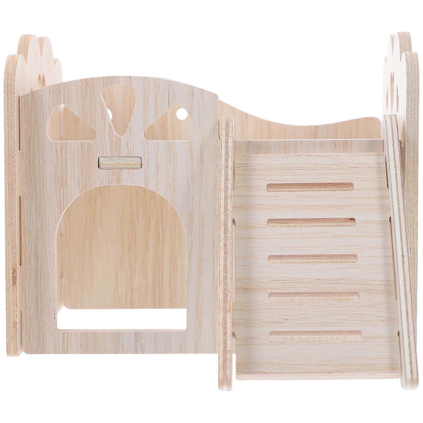 Durable Wooden Hamster Hideout House for Guinea Pigs and Small Animals – Safe Nesting Shelter for Hamsters, Chinchillas, and Rats