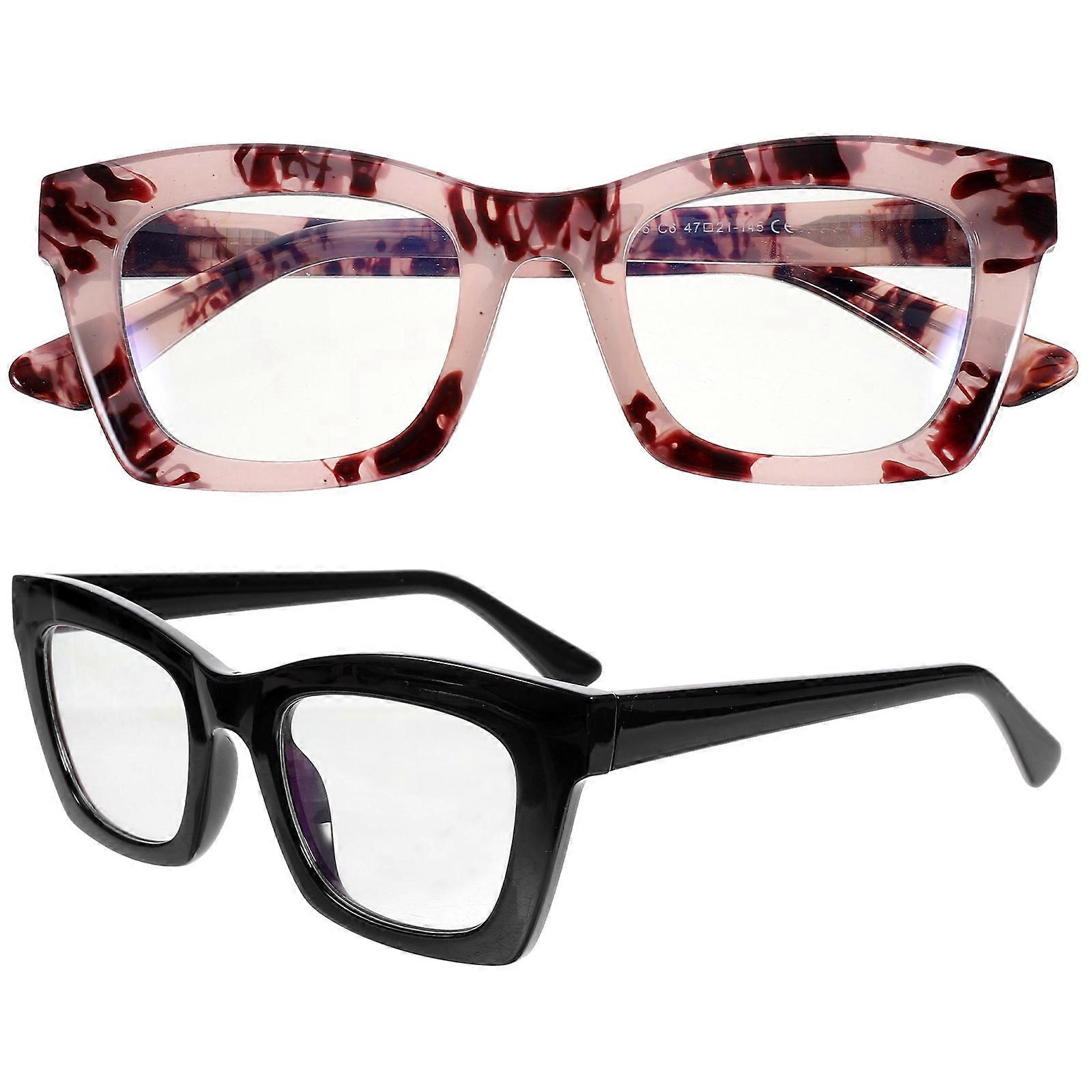 Vintage Optical Glasses Retro Style Work Study Lightweight Material 2Pcs