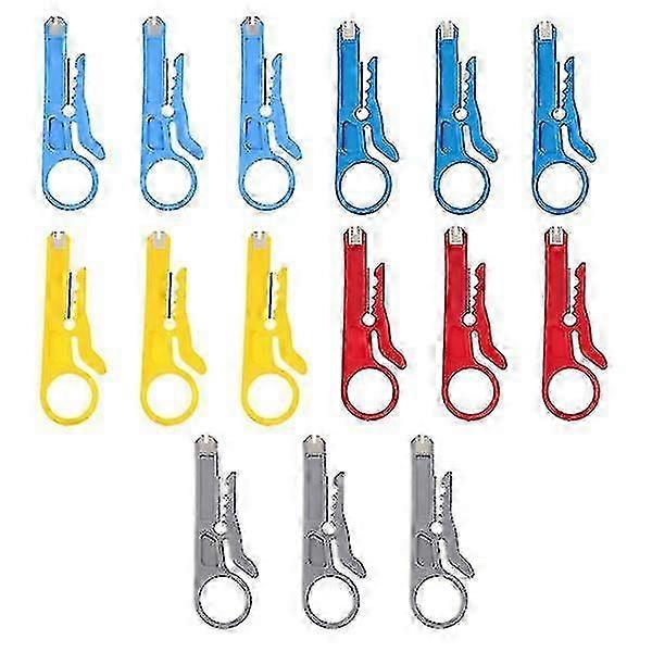 15pcs Network Wire Stripper Mini Wire Stripper Wire Stripping Tool Wire Cutter--