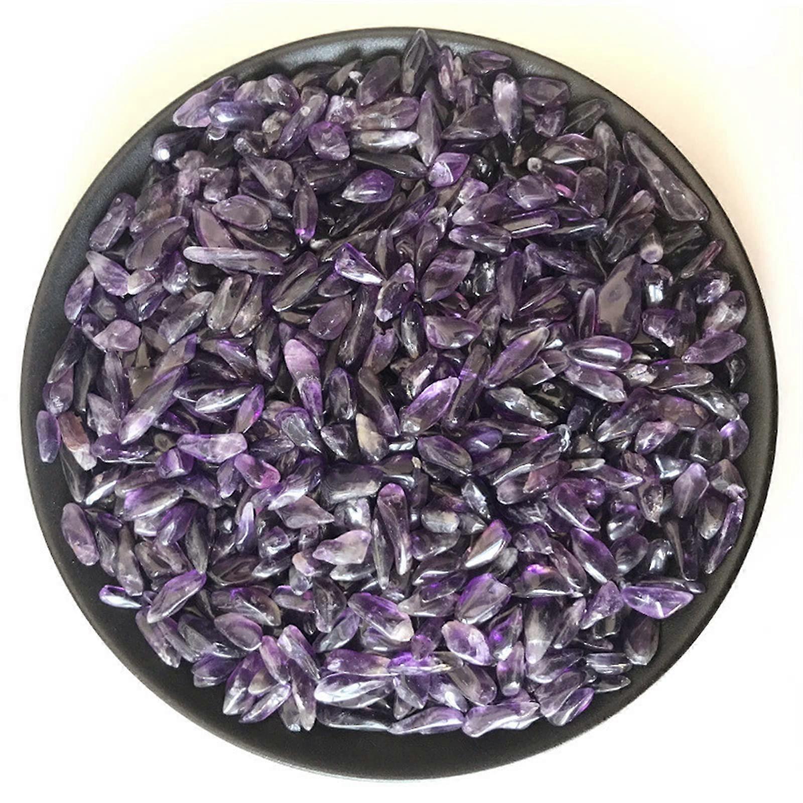 500g Natural Large Quantity Tiny Amethyst Quartz Crystals Crystal Chips Demagnetization Mini Small Crystal Feng Shui Raw Stones and Minerals