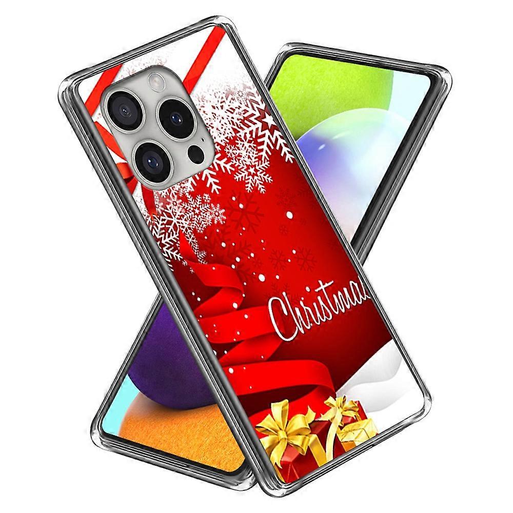 For iPhone 16 Pro Case Christmas Pattern Printing Soft TPU Phone Cover