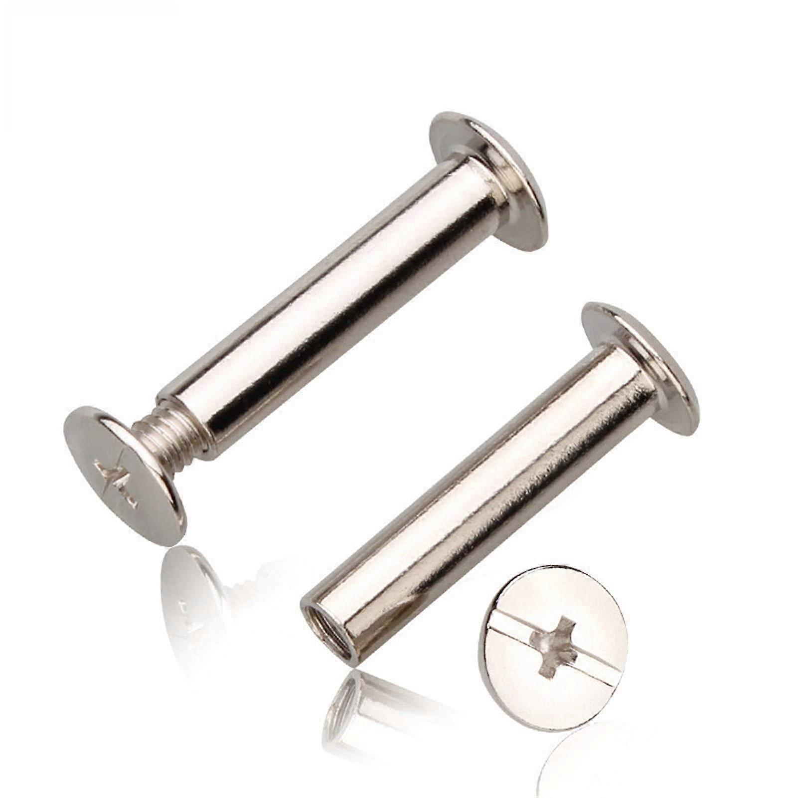 Fasteners M5 Nickel Plated Rivets Screws Bolts Nuts 5-100mm for Picture Book Binding and Recipe Album Strong Durable Shank