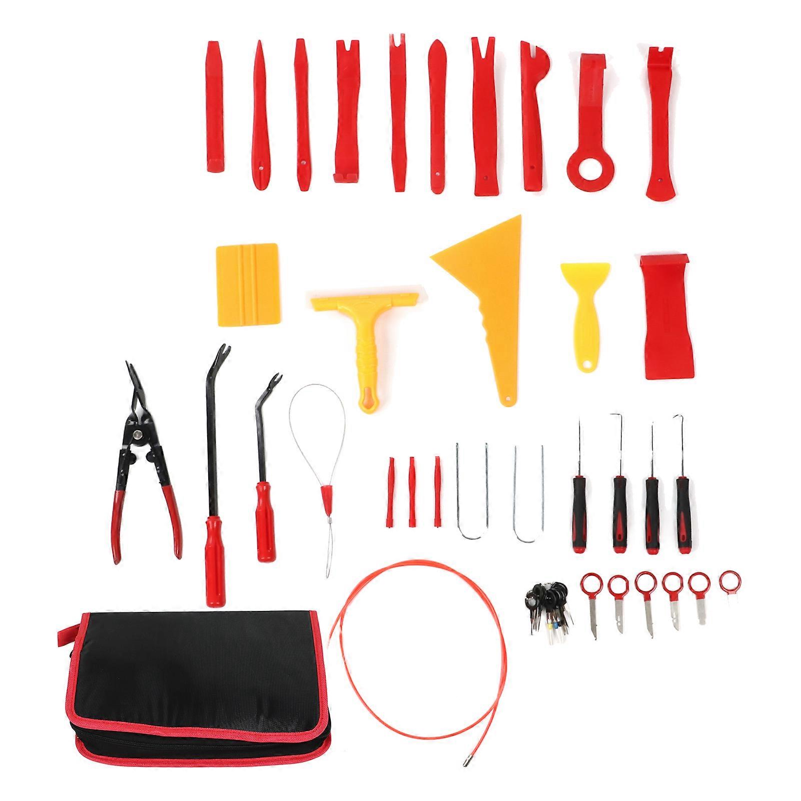 Ergonomic car trim tool set 51pcs for audio panel removal