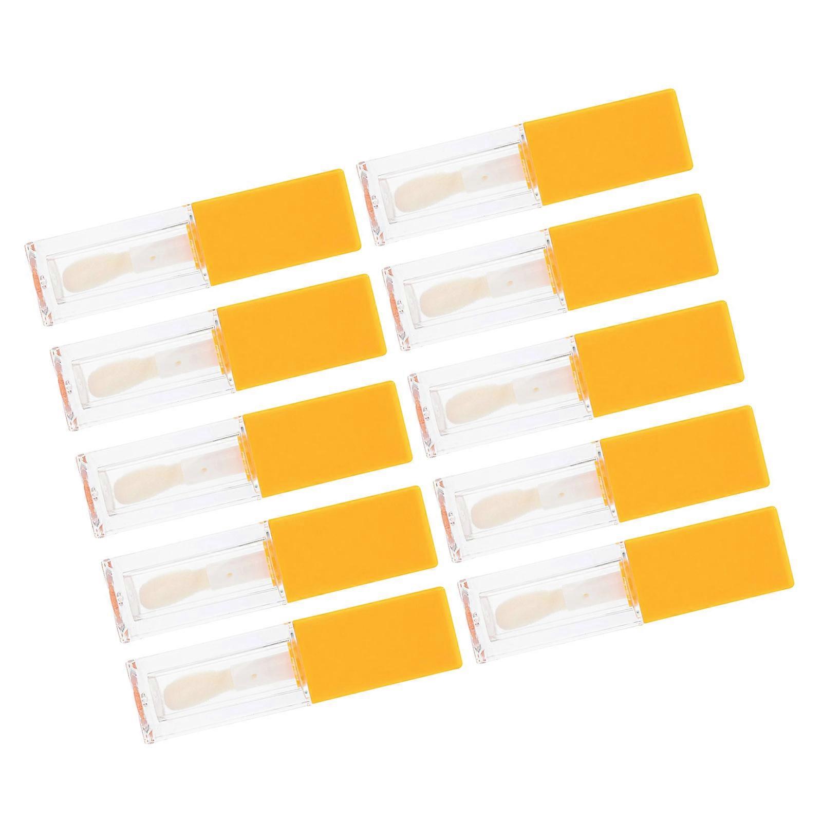 Refillable Lipstick Tube Empty Lip Balm Tubes Empty Plastic Lip Gloss Containers for DIY Homemade Lipsticks Toiletries  Yellow