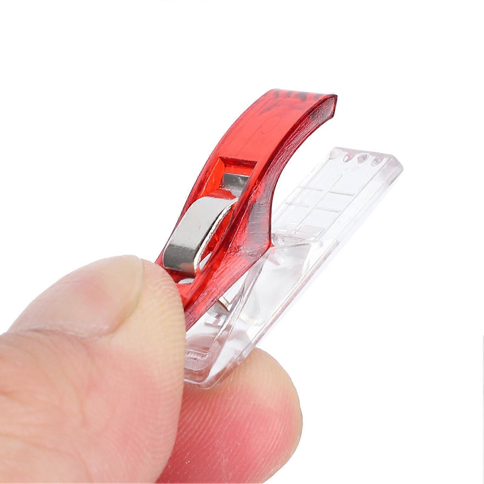 100Pcs Sewing Clips Plastic Assorted Color Hemming PatchWork Cloth Safety Knitting Clamp