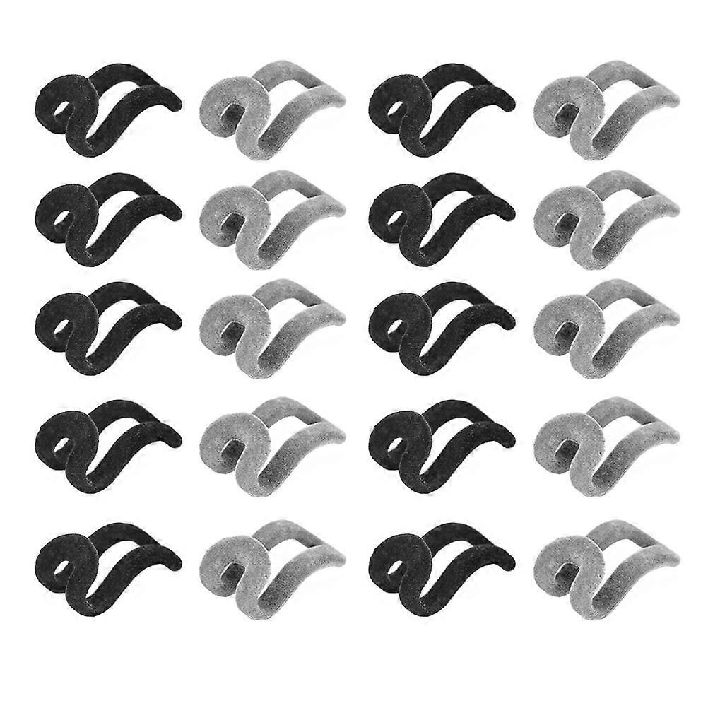 20Pcs Mini Plastic Flocking Hanger Hooks for Coats