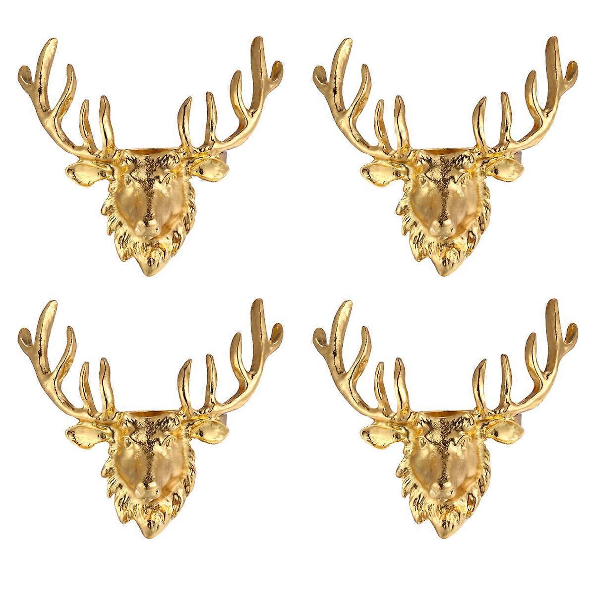 Here's a polished and professional product description based on your input:
**4pcs Christmas Napkin Rings with Elegant Deer Design – Festive