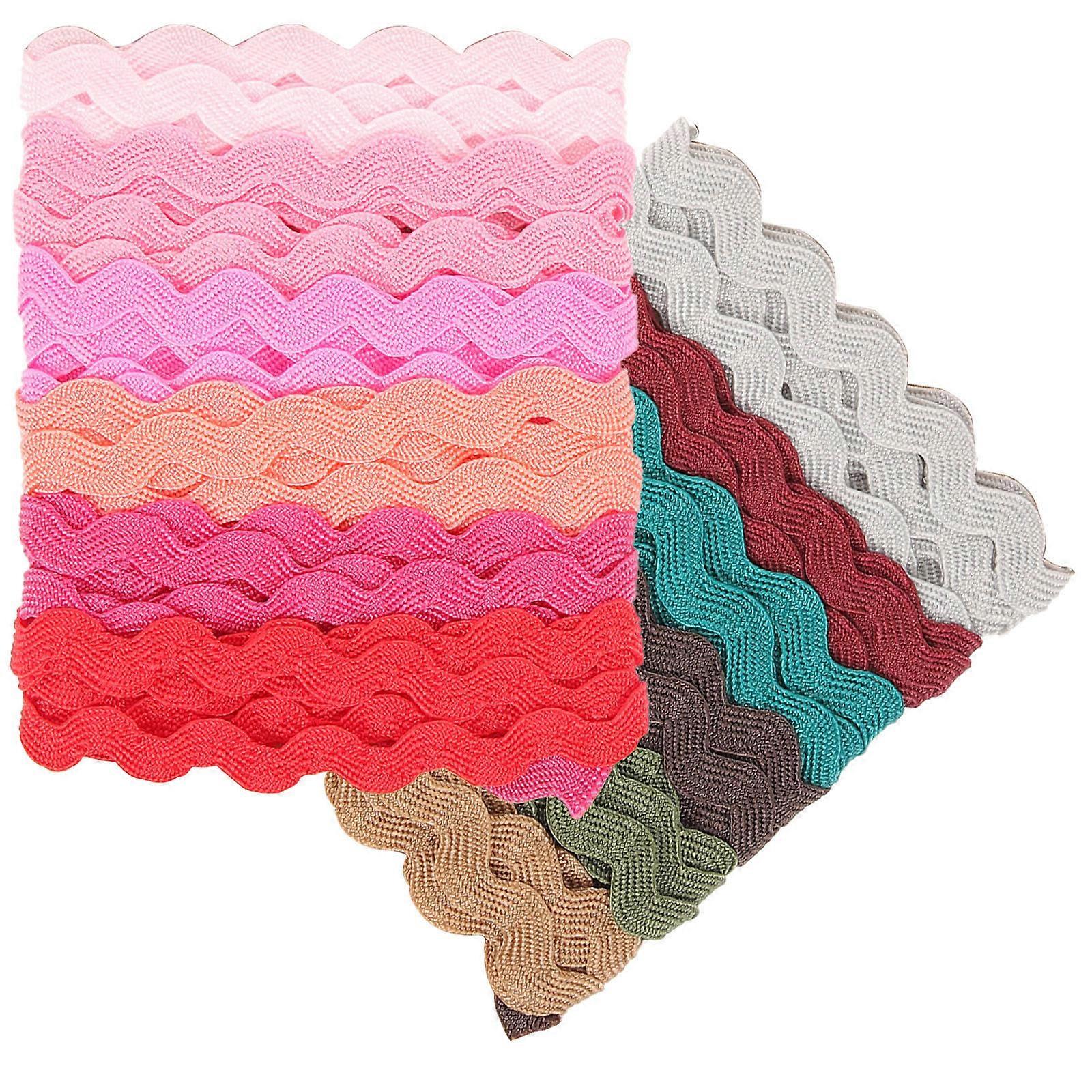 Wavy Fabric Ribbon Trim   Bright Colored Sewing Trim for DIY Clothing, Home & Craft Projects   Textured Ribbon for Tailors and Craft Enthusiasts