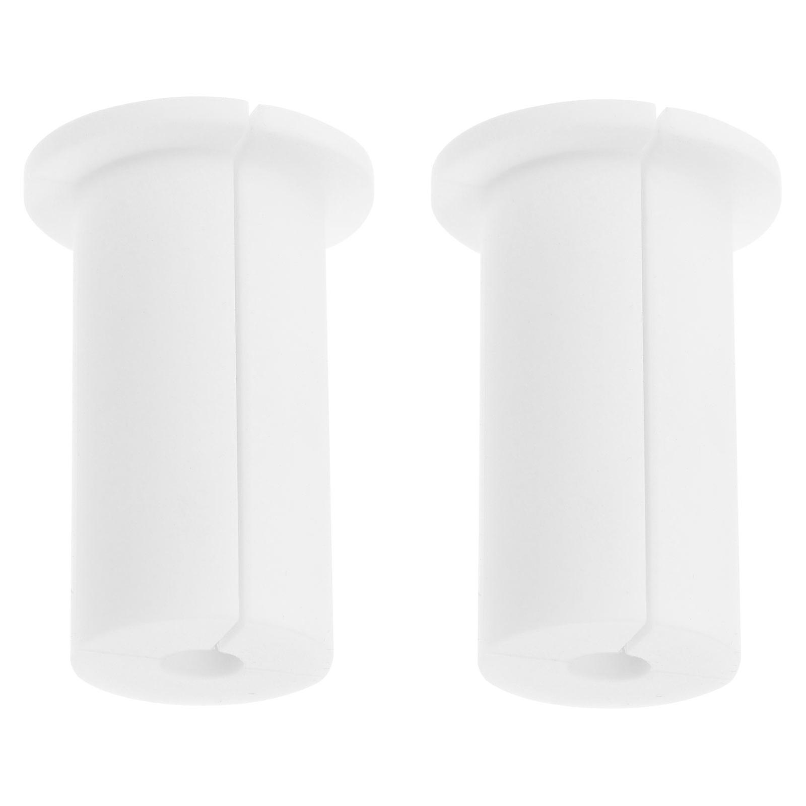 Electric Cable Line Protector Silicone Sleeve for Cable 2Pcs Durable White