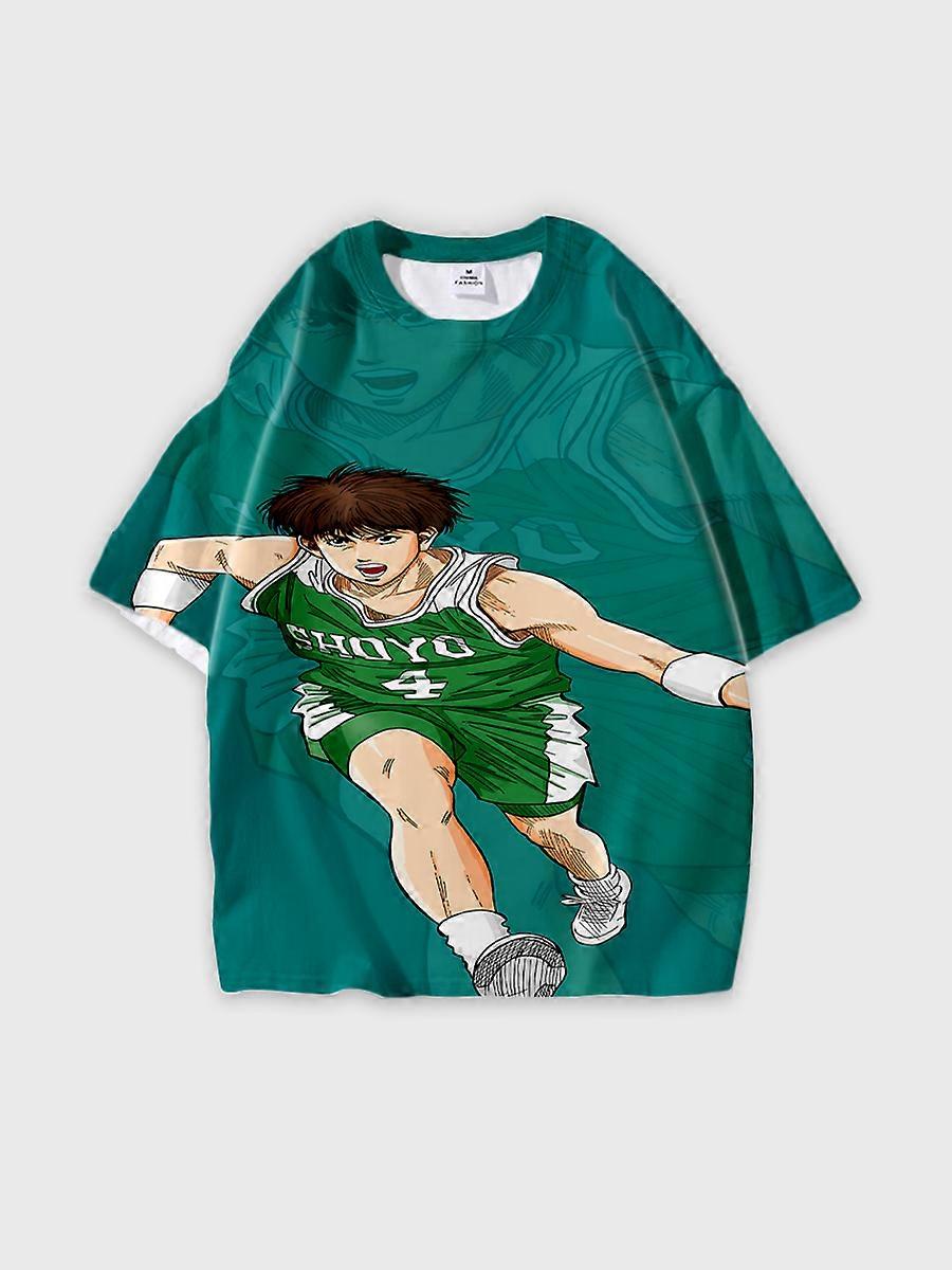 T-shirt round neck Role Pattern loose short sleeve C140