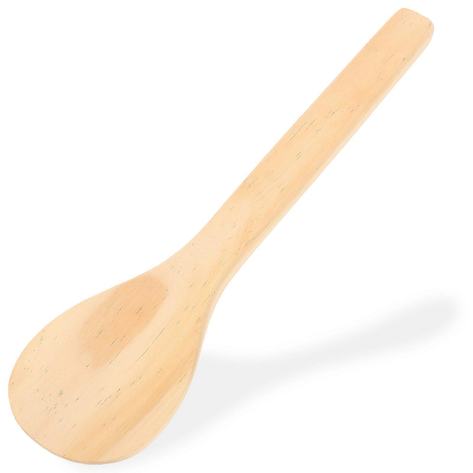 Wooden Rice Spoon for Kitchen Use Sturdy and with Smooth Surface Light Yellow 7.8 Inches