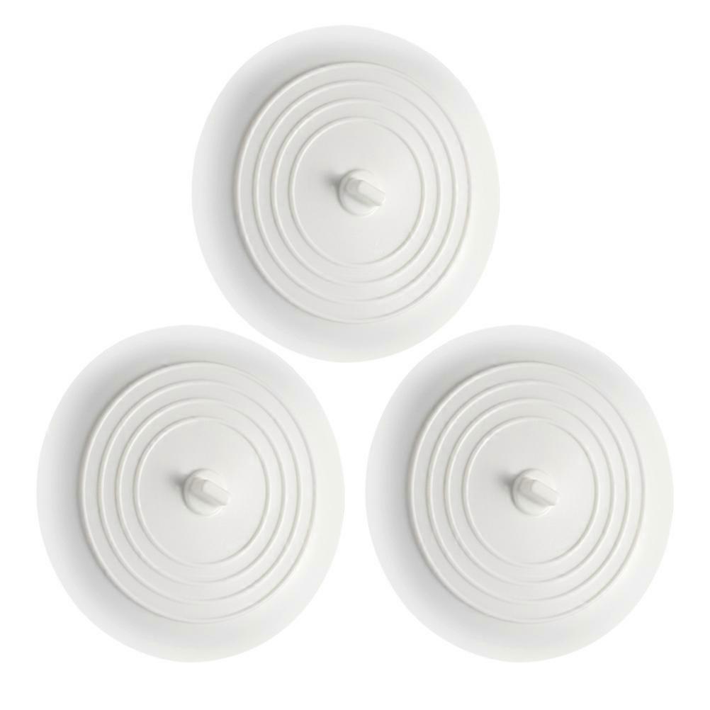 Silicone Bathtub Plug Prevent Clogged Pipes Sealing Effect Simple Design Home Improvement 3Pcs