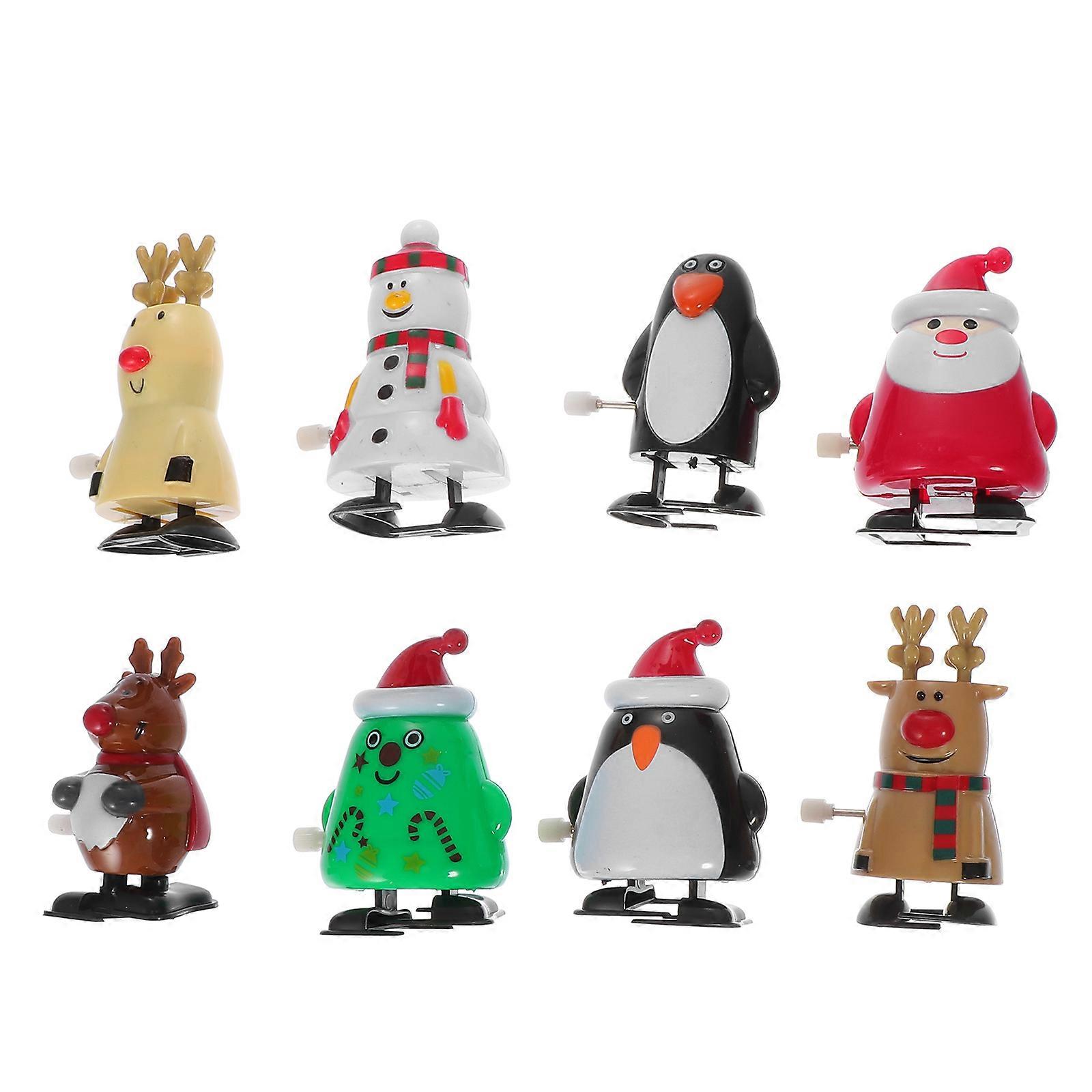 8 Pcs Christmas Wind Up Creative Clockwork Party Toy for Adults Interactive Novelty Holiday Favor Assorted Colors