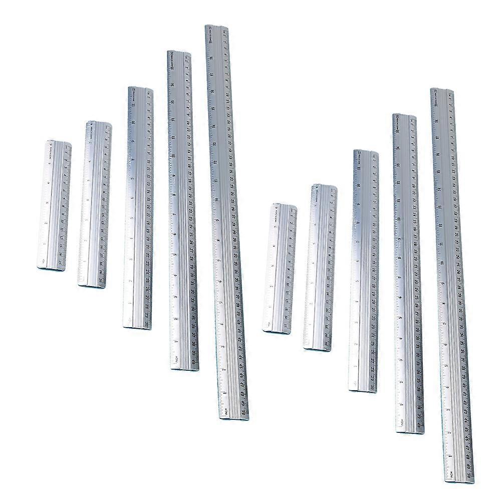 Here's a polished and professional product description for your **10pcs Portable Multi Color Metal Straight Ruler Set**:
### **10PCS Portable