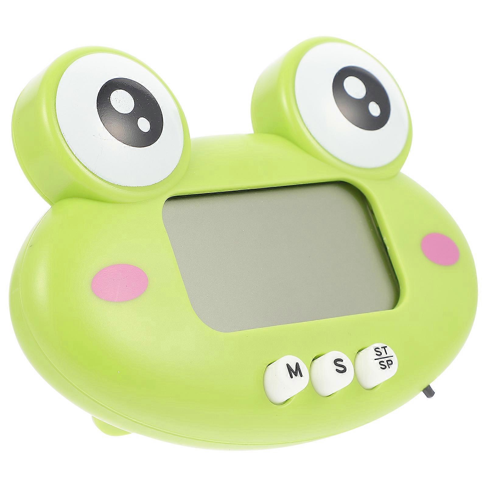 Green Frog Shaped Electronic Timer for Home Made of ABS and Adorable 1pc