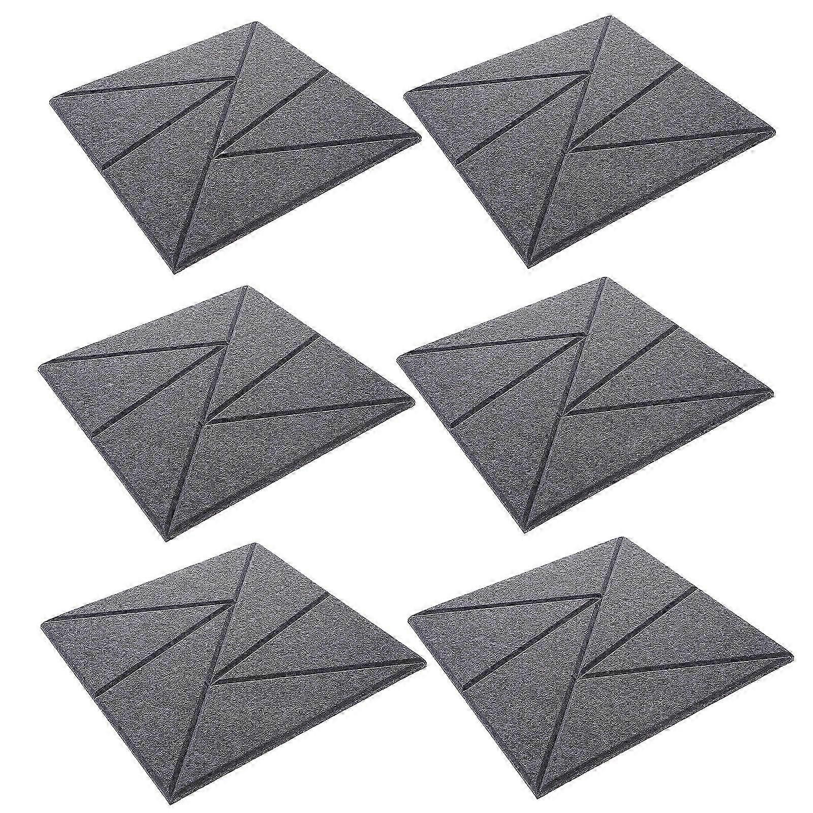 吸音板隔音墙板隔音方形深灰色 30.00X30.00X0.90CM 降噪 6 件