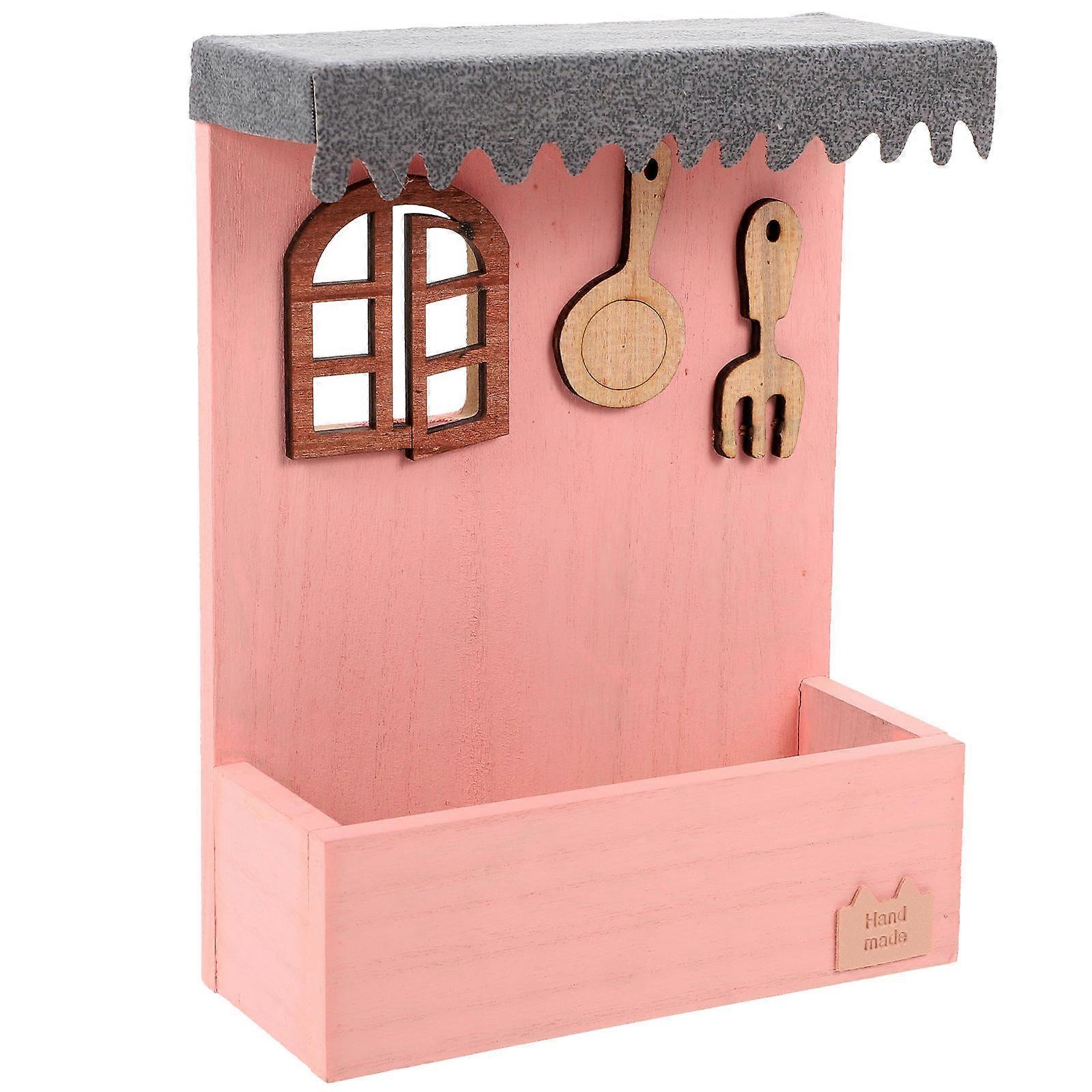 Rustic Style Wall Hanging Planter Ideal For Friends And Family As Home Decor In Charming Pink Color With Multi-Occasion Use 1Set