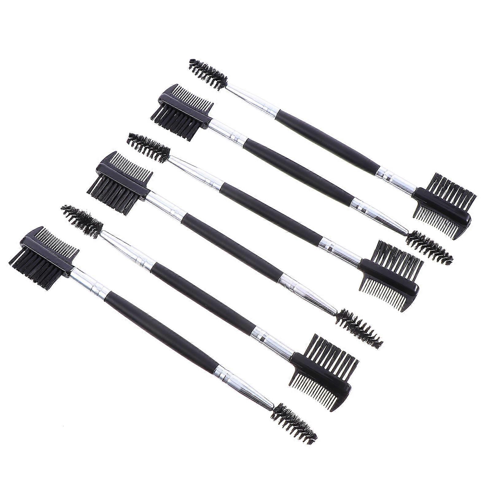 6pcs Lash & Brow Comb Brush Set for Precise Grooming – Multi Use Angled Design for Daily Makeup & Travel