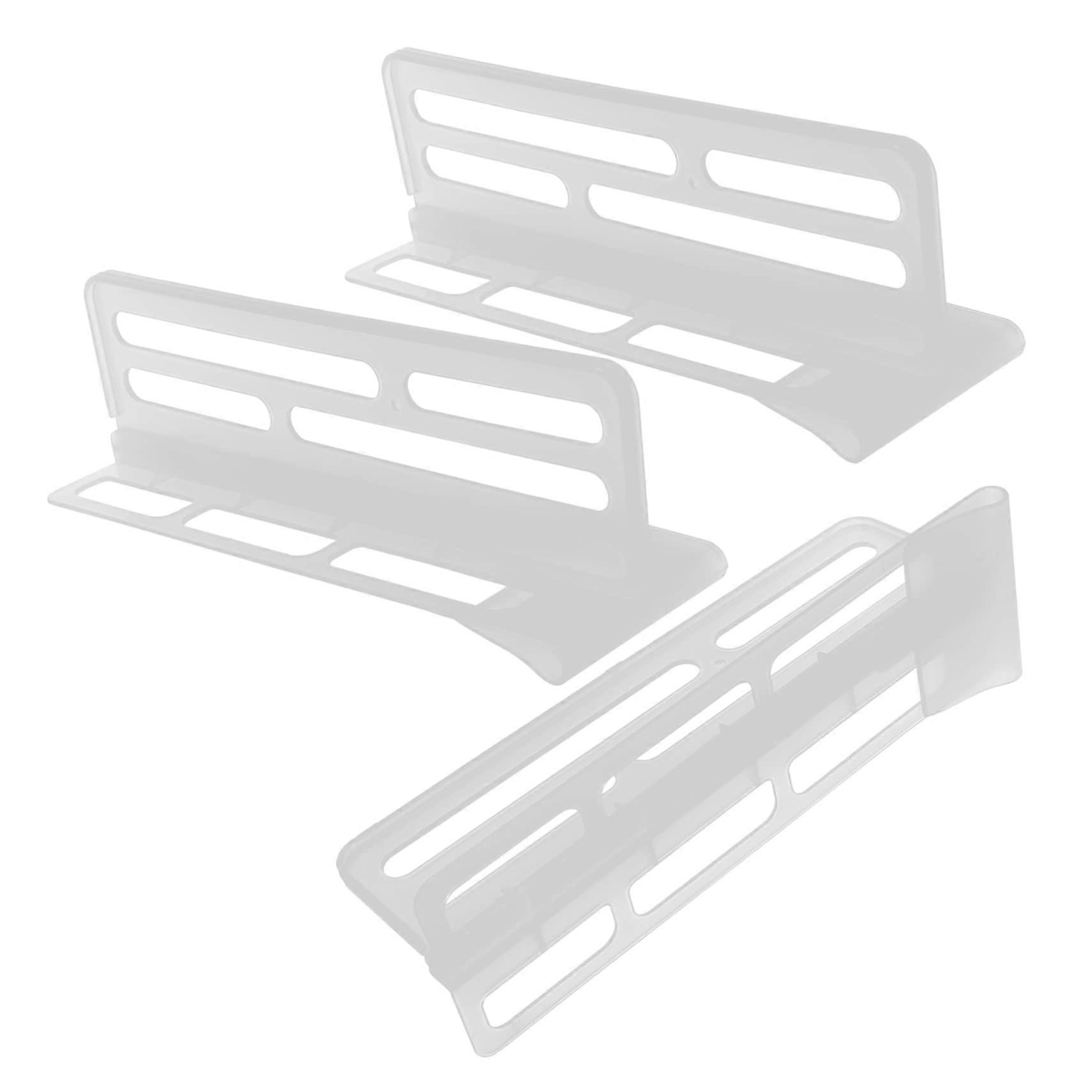 Fridge Divider 3-Pack White Plastic Freezer Separator Organiser for Interchangeable Fridge Shelves and Classification