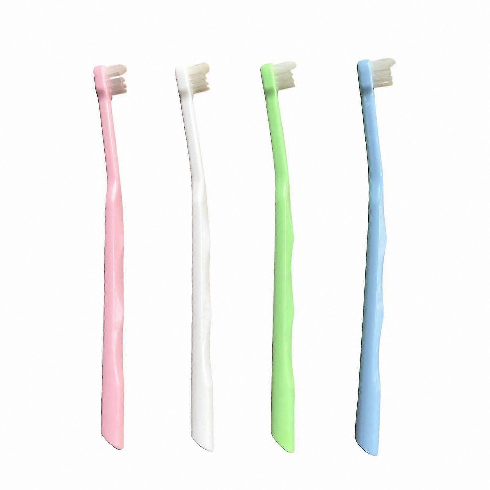 Compact Orthodontic Toothbrush Set, 4-Pack Small Head End Tuft Brushes