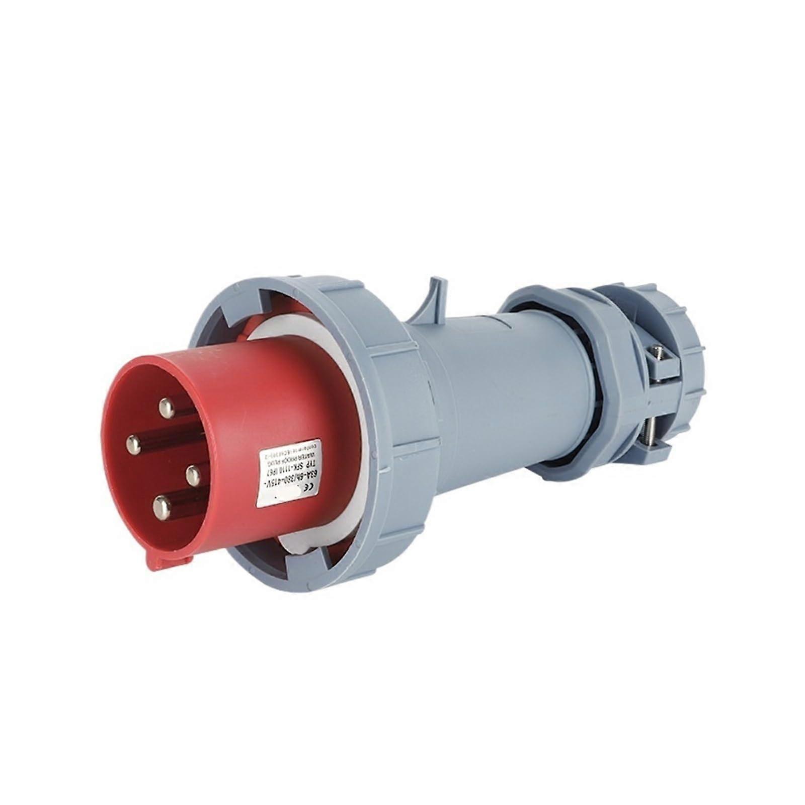 63A Waterproof Aviation Industry Plug 0332 0342 0352 IP67 4 Core Black 63A Connector 1110 Non-Explosive