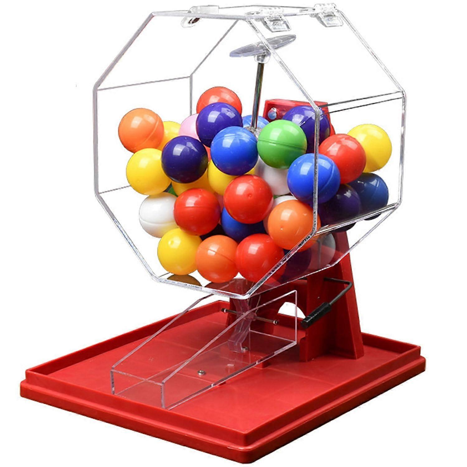 Manual Lottery Machine, Hand Crank Ball Number Picker, Including Acrylic Bingo Cage