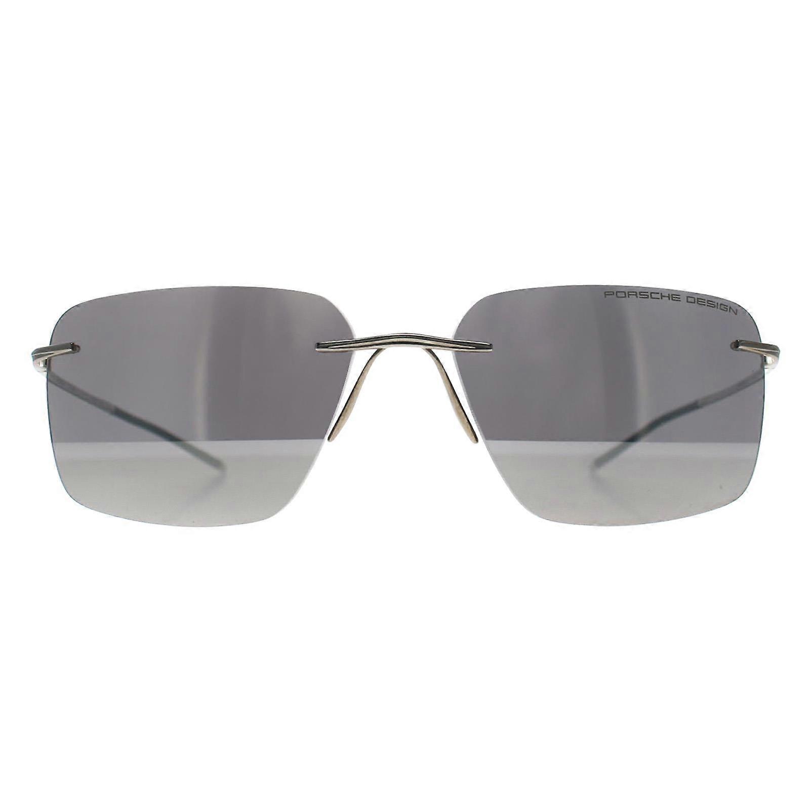 保时捷设计太阳镜 P8923 D 闪亮钯金灰色，带银色镜面