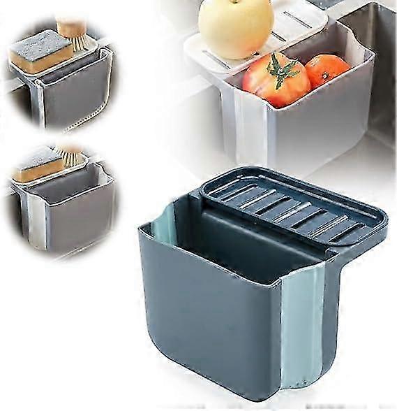 Dry and Wet Separation Trash Can, Telescopic Draining Basket for Kitchen Sink, Telescopic Draining B